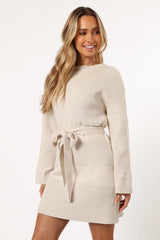 Lucca Mini Sweater Dress - Bone
