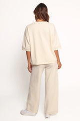 Ash Knitted Pants - White