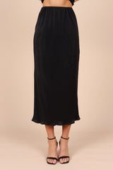 Minelli Pleat Midi Skirt - Black