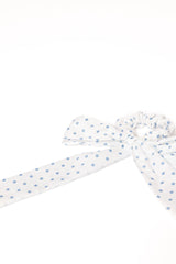 Cass Bow Scrunchie - White
