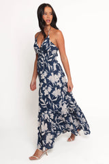 Coralie Maxi Dress - Navy Peony